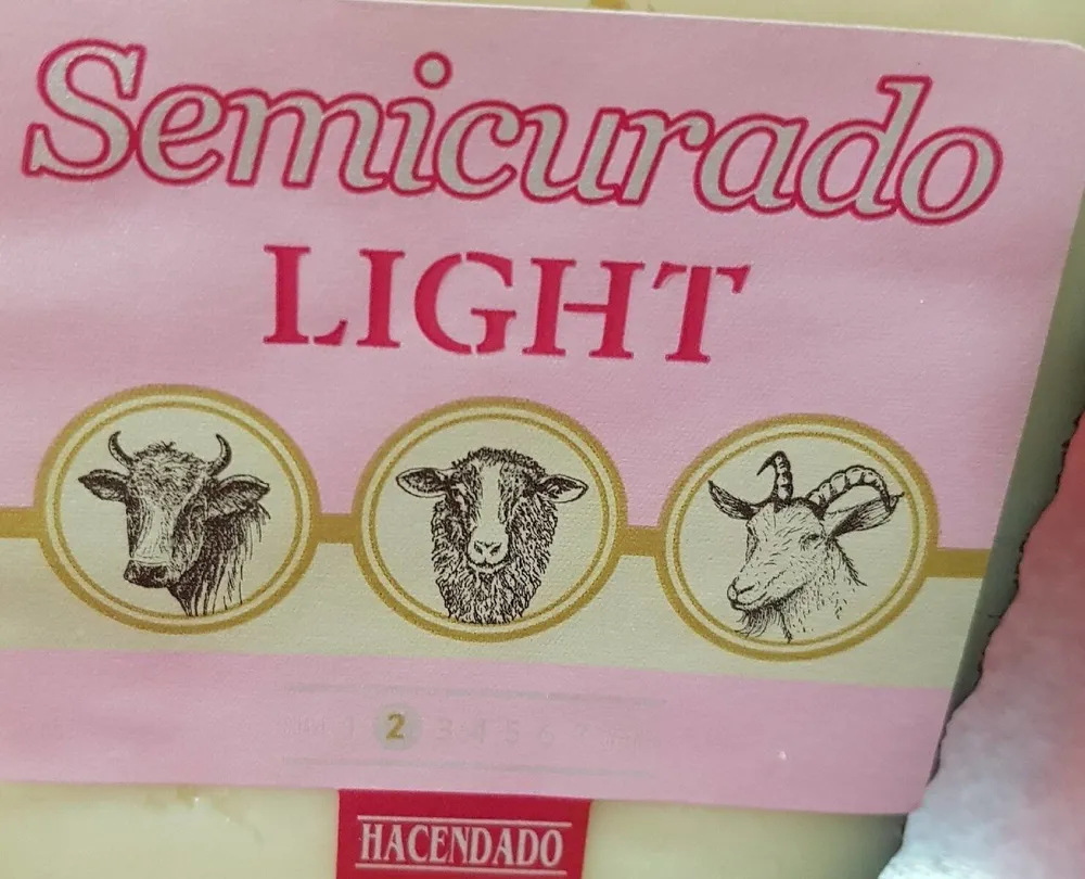 Queso semicurado light