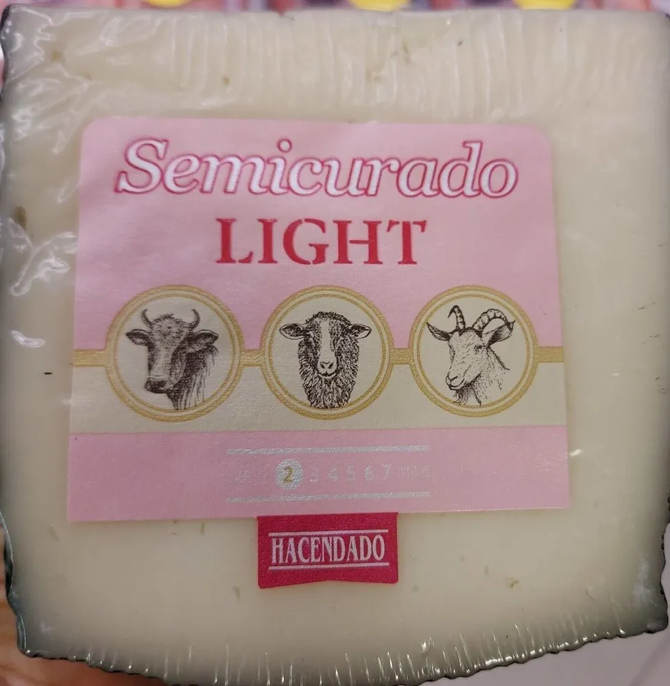 Queso semicurado light