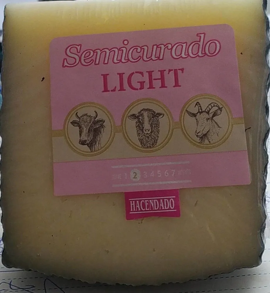 Queso semicurado Light