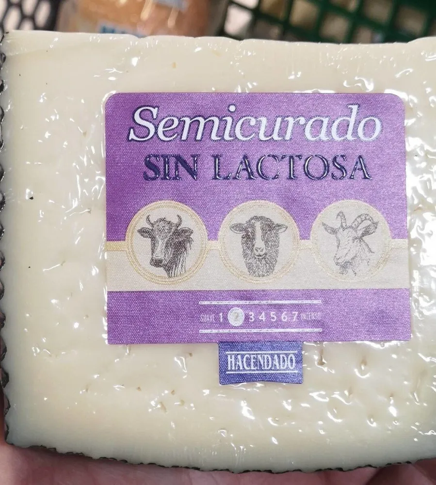 Queso Semicurado sin lactosa
