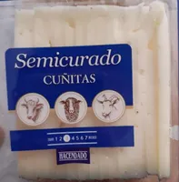 Queso semicurado cuñitas