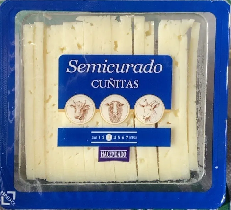 Queso semicurado cuñitas