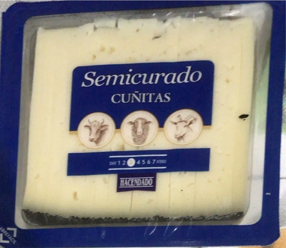 Queso semicurado cuñitas