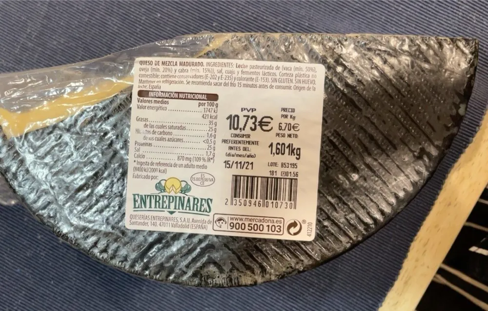 Queso de mezcla madurado