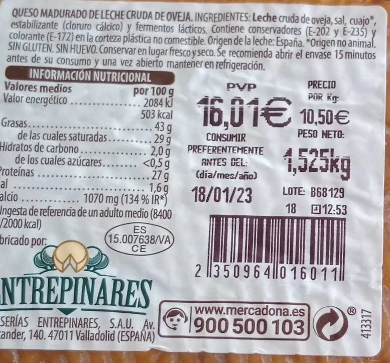 Queso añejo seco