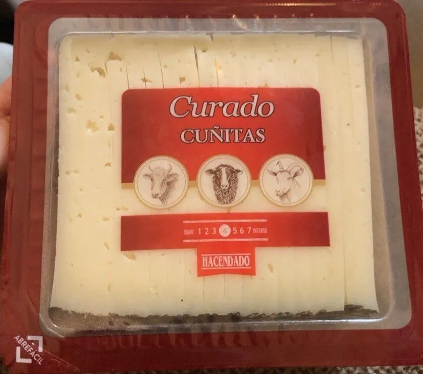 Queso curado cuñitas