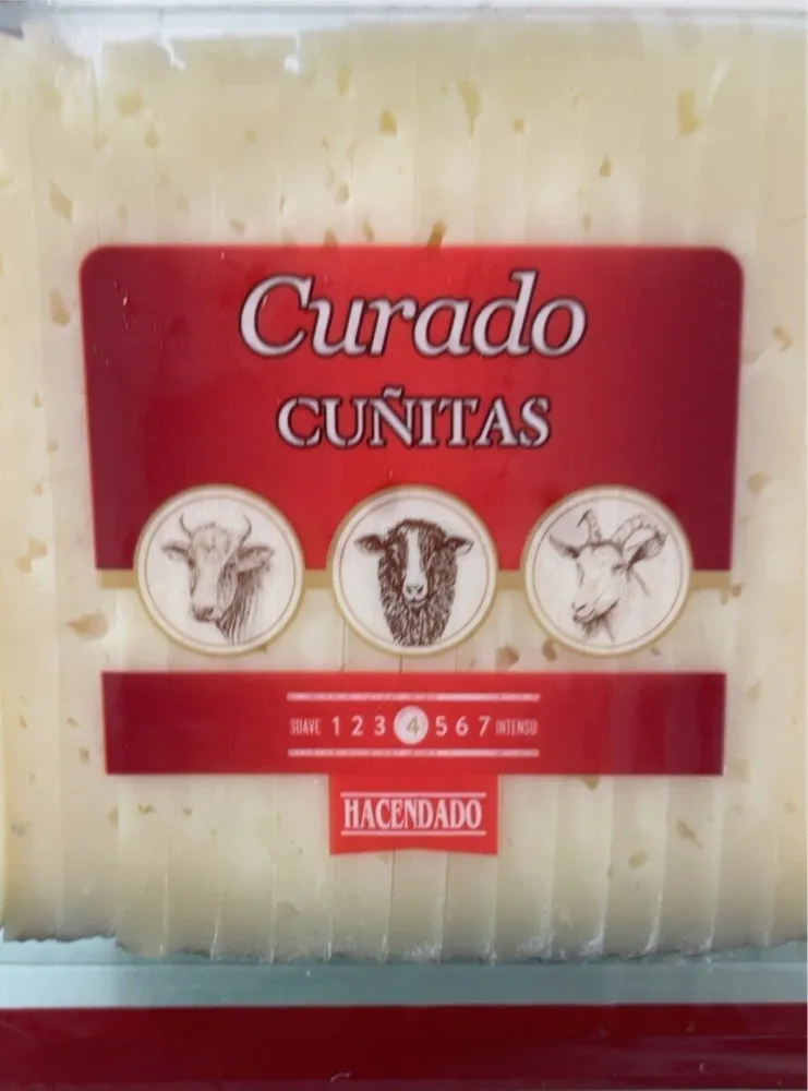 Queso curado cuñitas