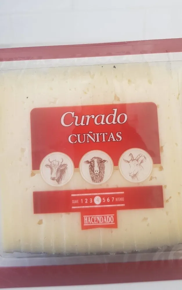 Queso curado cuñitas