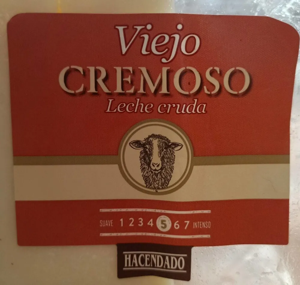 Queso viejo cremoso Leche cruda