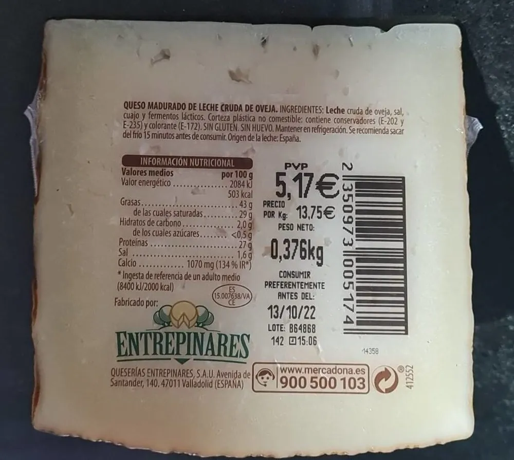Queso añejo seco