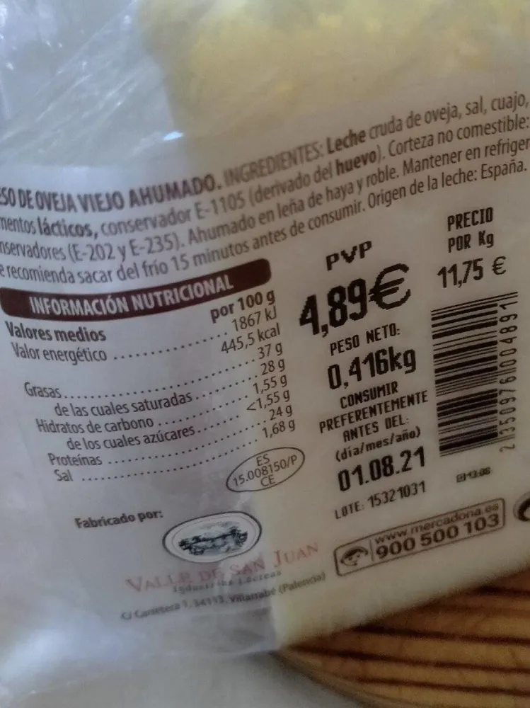 Queso de oveja ahumado
