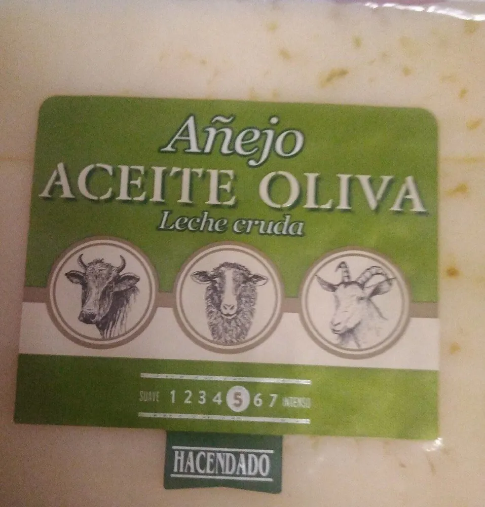 Añejo aceite oliva leche cruda
