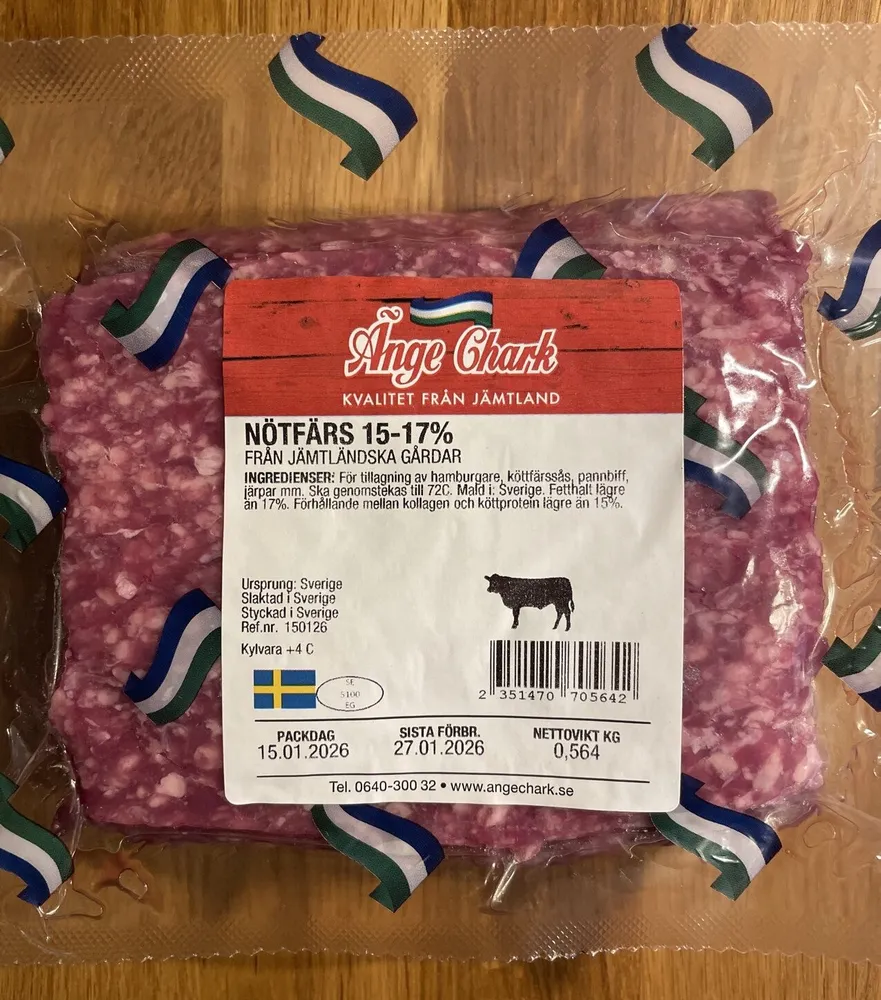 Nötfärs 15-17 %