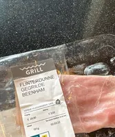 Flinterdunne gegrilde beenham
