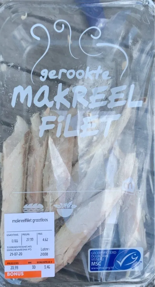 Gerookte makreel filet