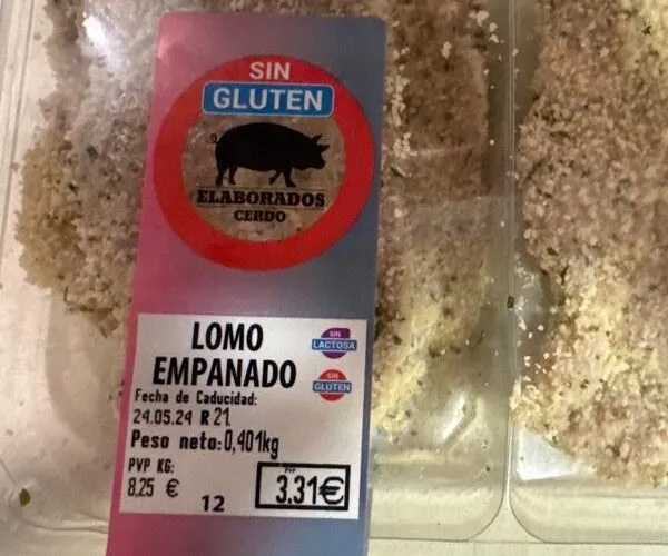 Lomo empanado sin gluten