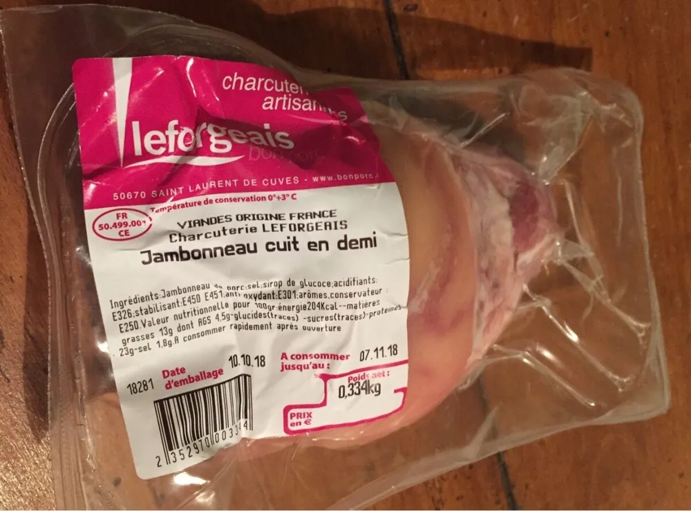 Jambonneau cuit en demi