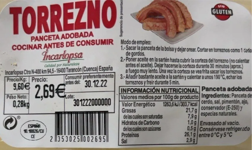 Torrezno de Panceta Adobada