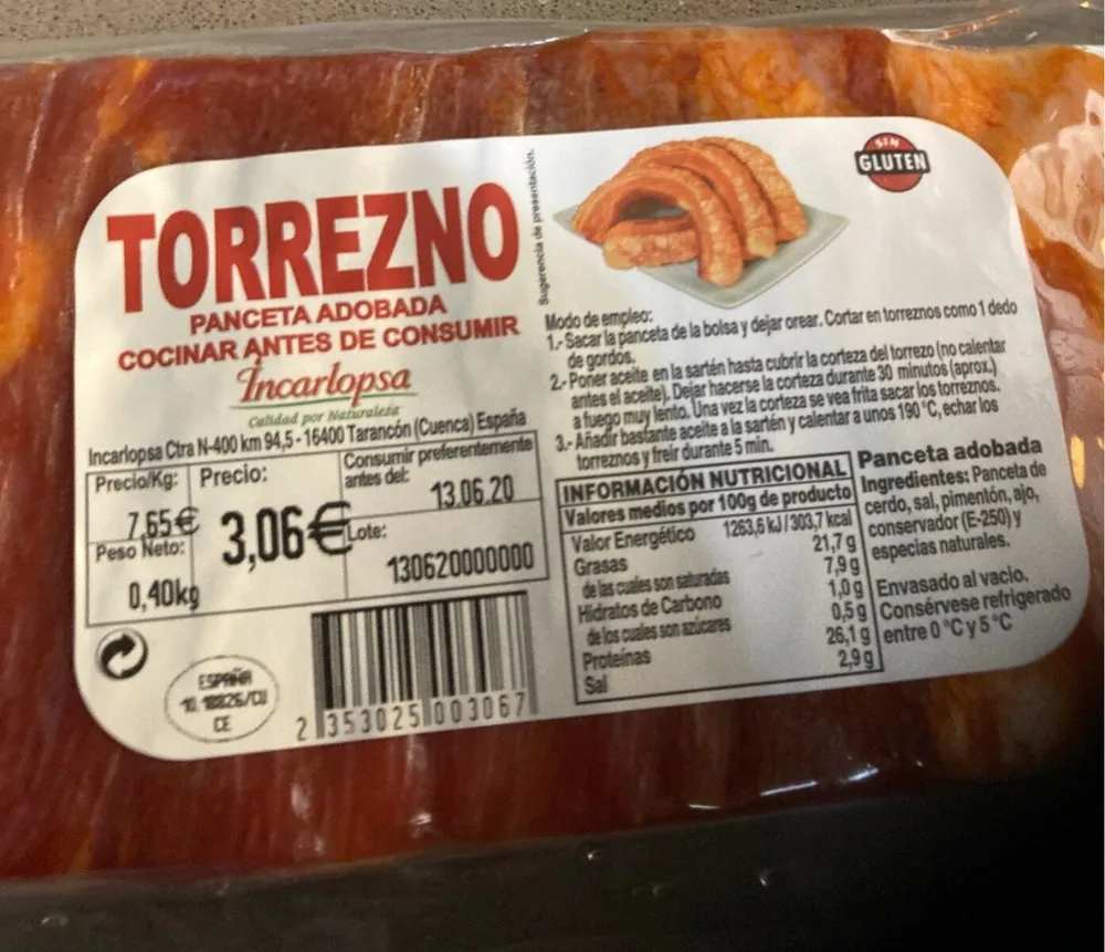 Torrezno Panceta Adobada