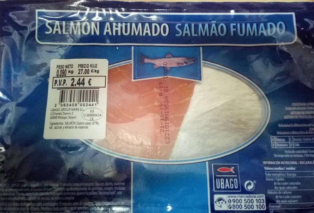 Salmon ahumado