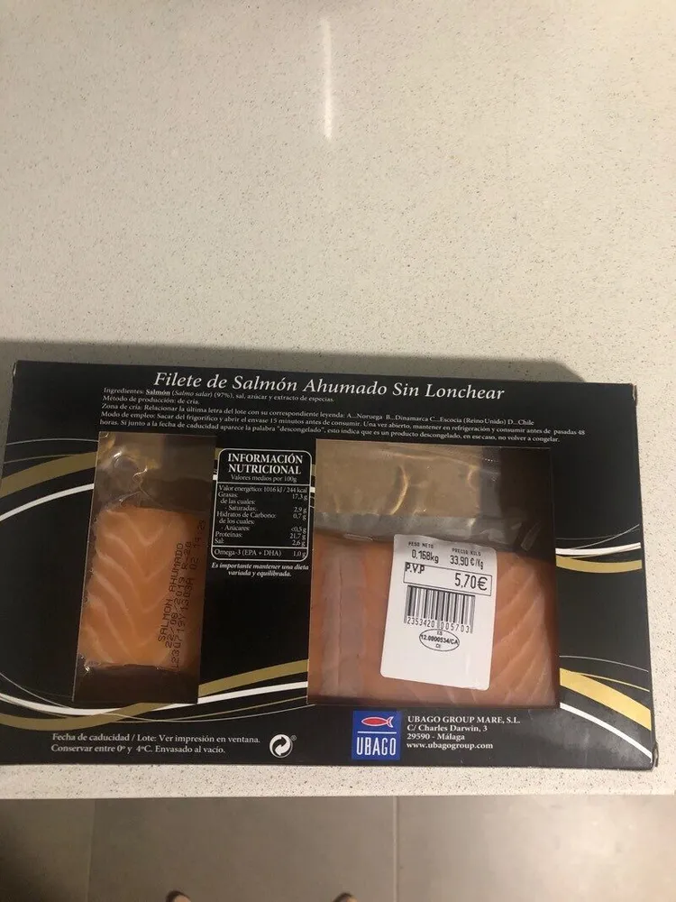 Filete de Salmón Ahumado Sin Lonchear