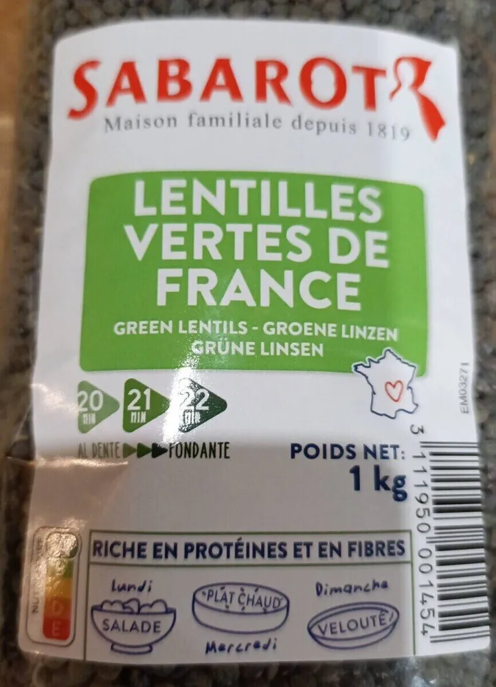 Lentilles vertes de France
