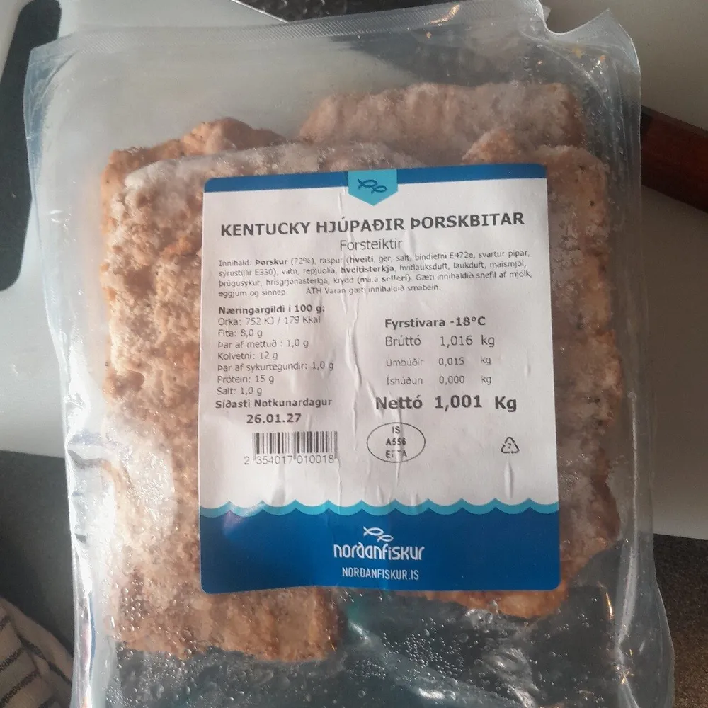 Kentucky Hjúpaðir Þorskbitar