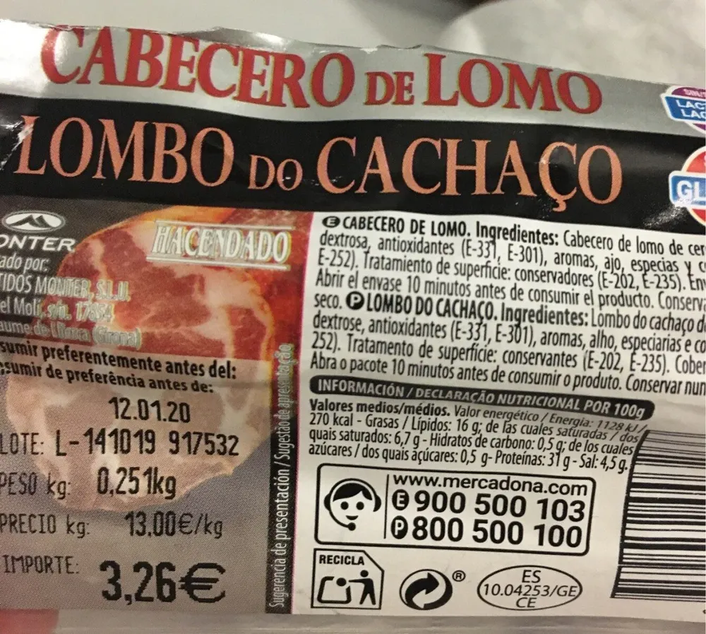 Cabecero de lomo