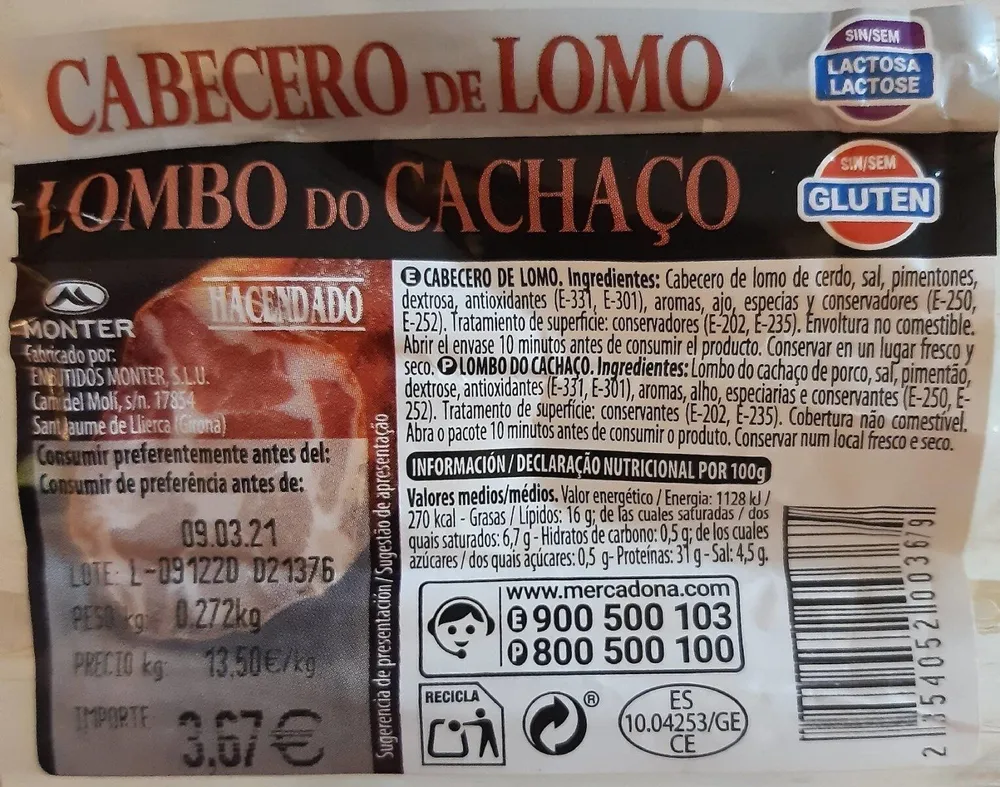 Cabecero de lomo