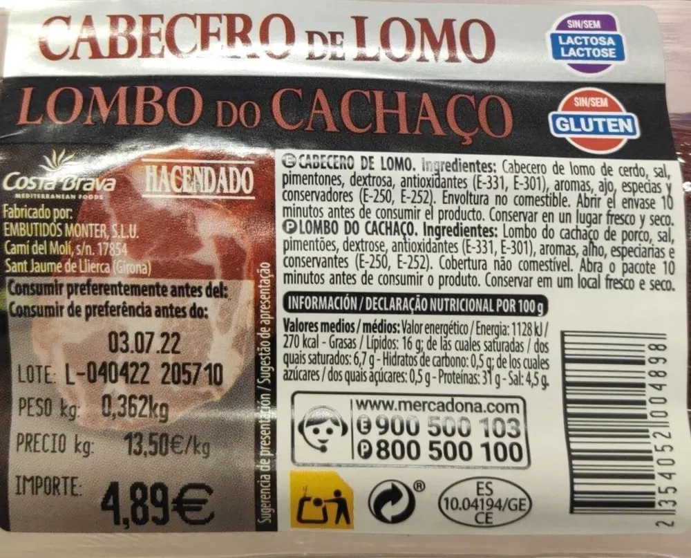 Cabecero de lomo
