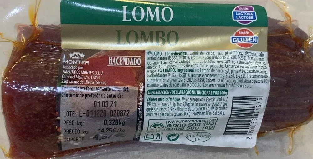 Lomo de cerdo embuchado