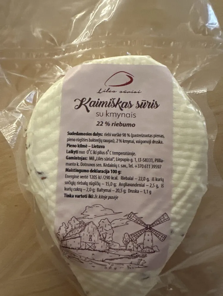 Kaimiškas Sūris su kmynais (White Cheese With Cumin)