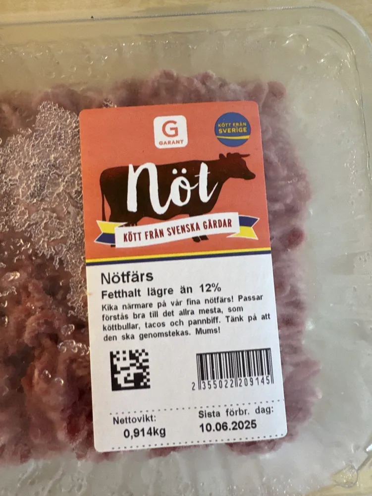 Nötfärs 12%