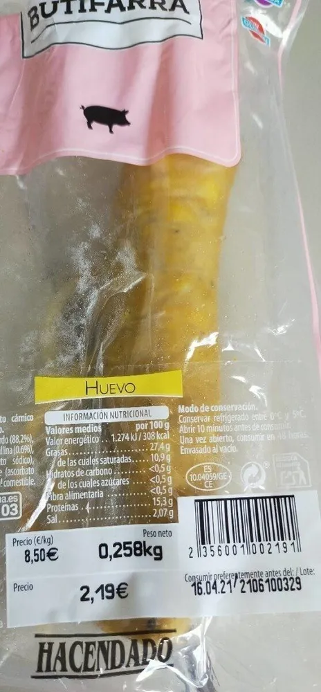 Butifarra de huevo