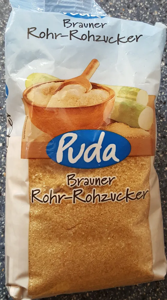 Brauner Rohr-Rohzucker