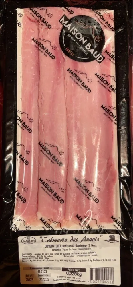 Jambon cuit artisanal superieur 3 noix