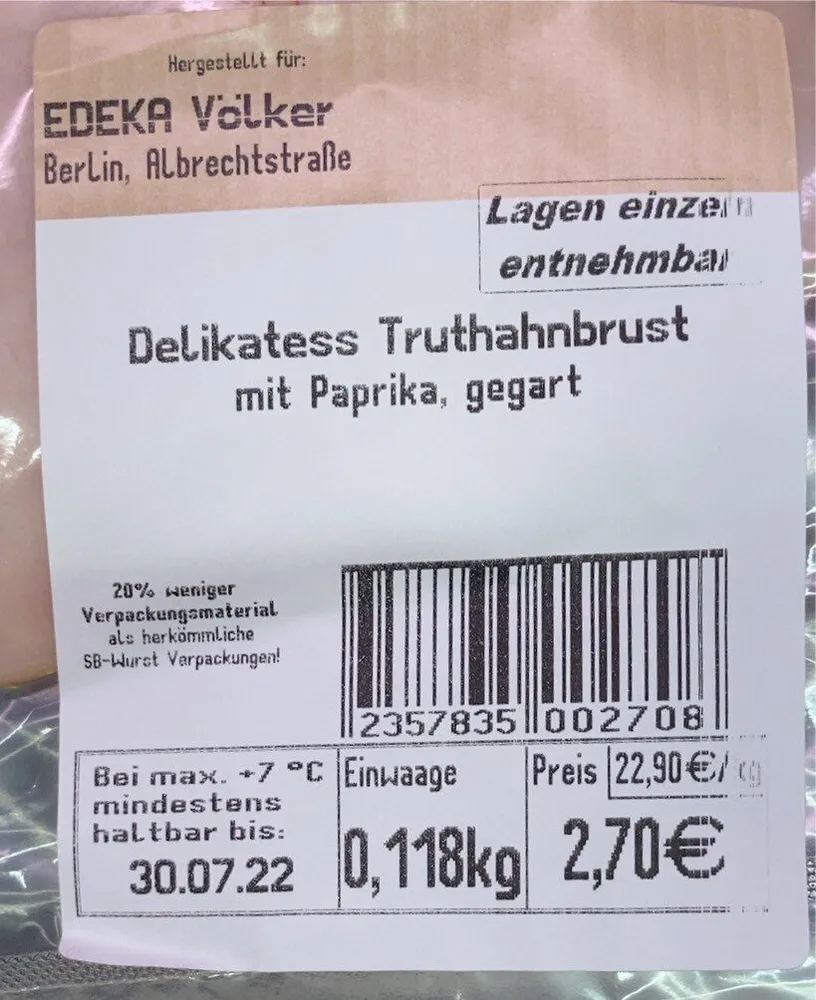 Delikatess truthanbrust