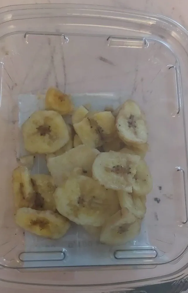 Banana essicata a fette