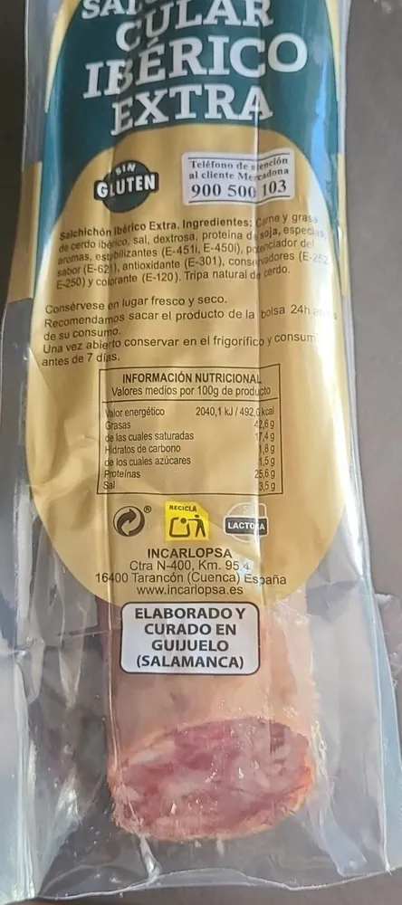 Salchichón cular ibérico extra