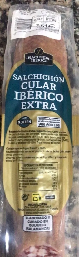 Salchichón ibérico extra