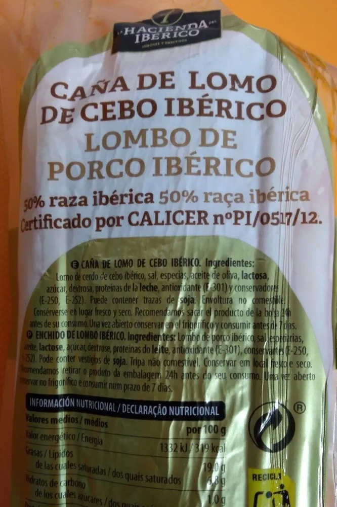 Caña de lomo de cebo iberico