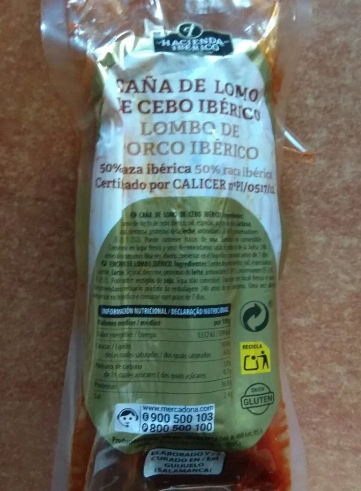 Caña de lomo de cebo ibérico