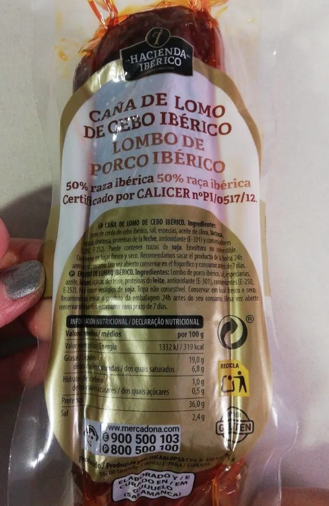 Caña de lomo de cebo ibérico
