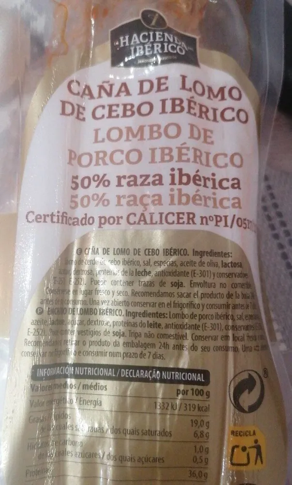 Caña lomo cebo iberico