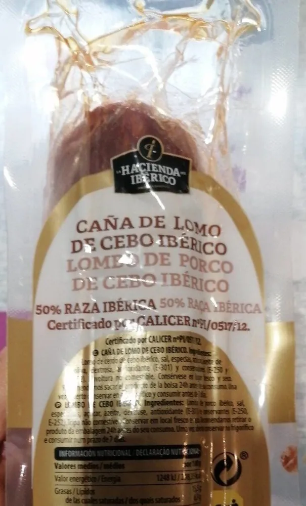 Caña de lomo de cebo ibérico