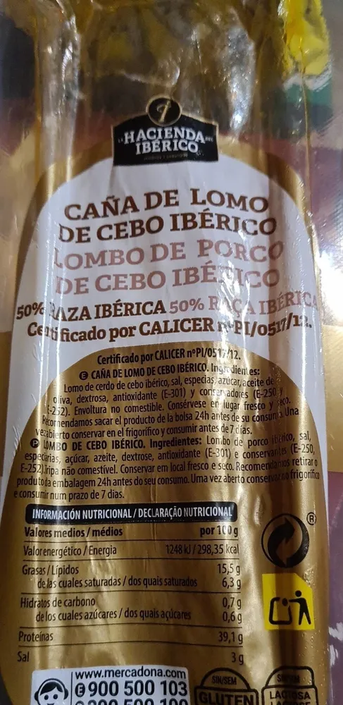 Caña de lomo cebo iberico