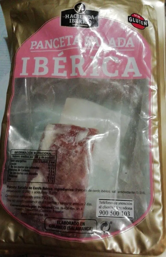 Panceta salada ibérica