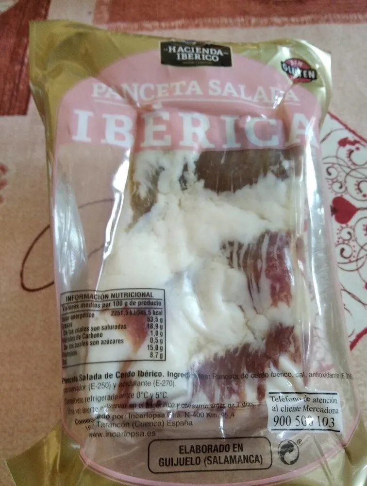 Panceta salada iberica