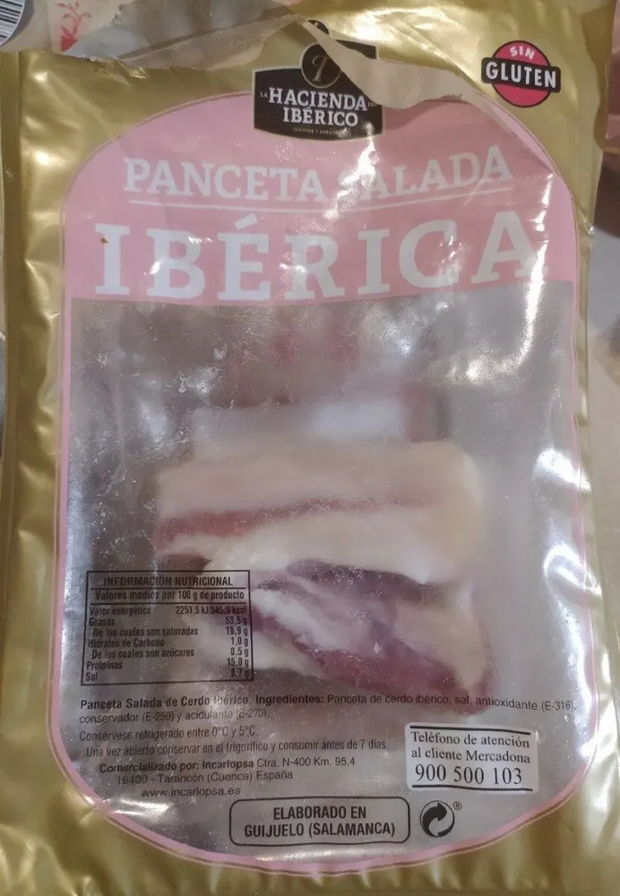 Panceta salada ibérica