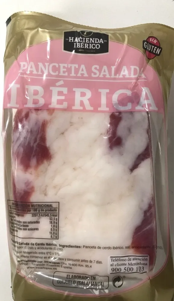 Panceta salada iberica